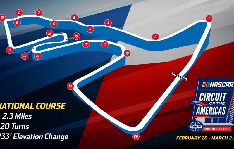 Circuit Of The Americas To Change Course Layout For Cup And XFINITY Races